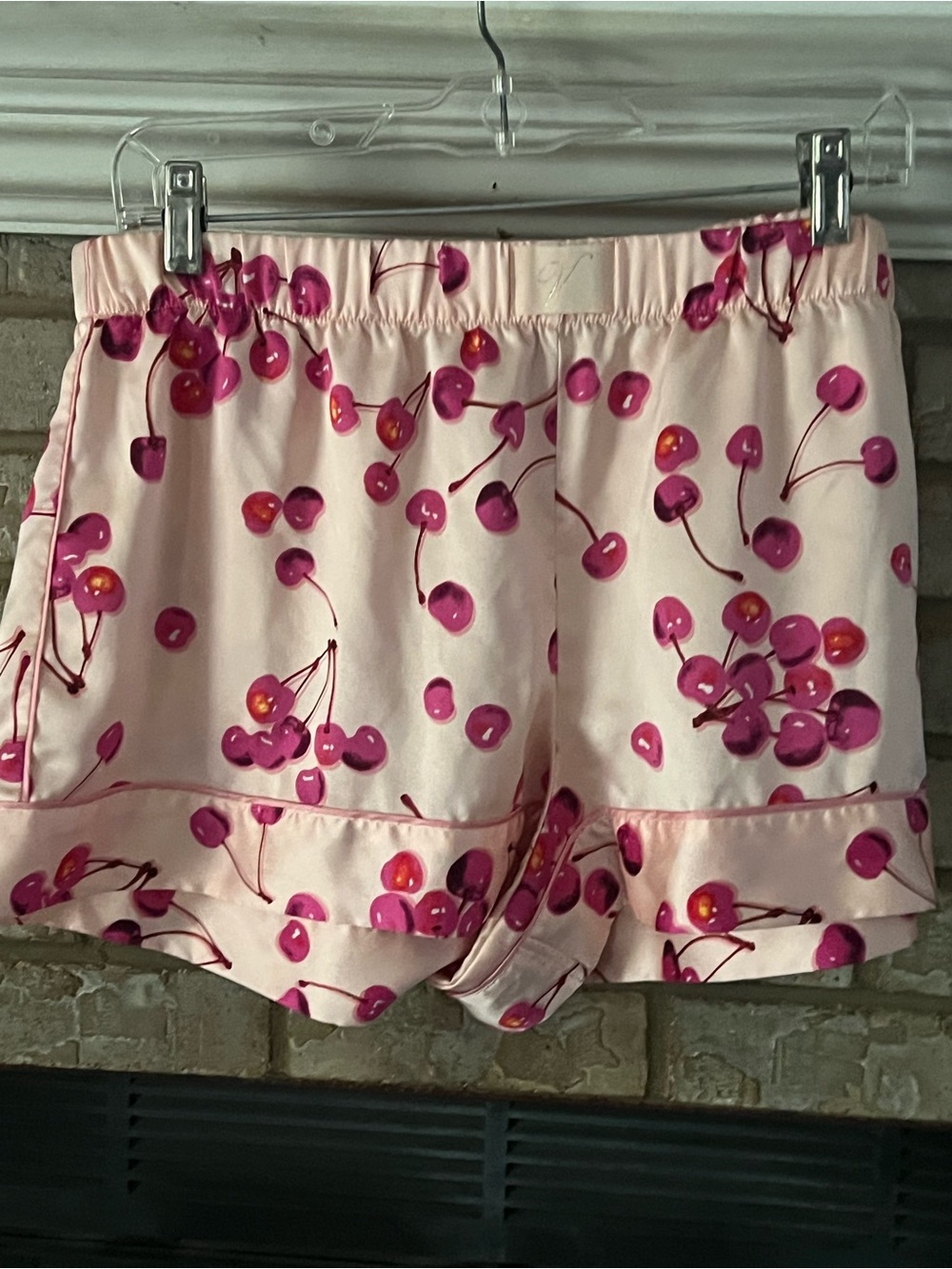 Victoria's Secret Pink Cherry-Print Satin Shorts